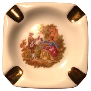 Vintage Limoges miniature ashtray/trinket holder tray